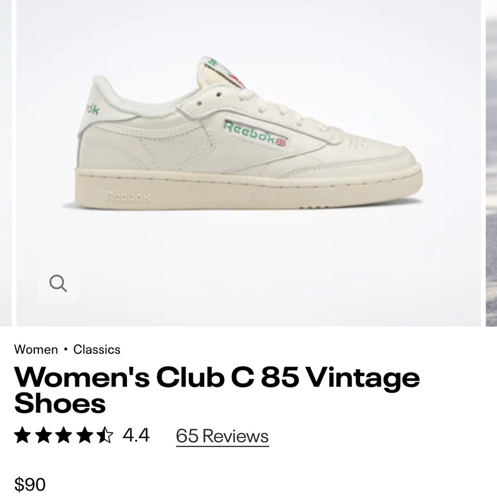 Reebok Women's Club C 85 Off-White Sneakers